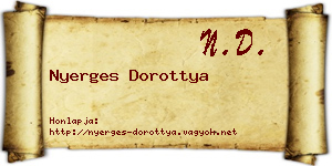 Nyerges Dorottya névjegykártya